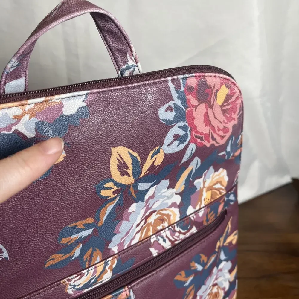 Matilda Jane Plum Perfect Floral Backpack Purse Bag 13